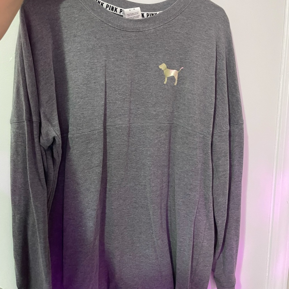 LOVE PINK Sequin Pink Victoria’s Secret Sweater Size Medium